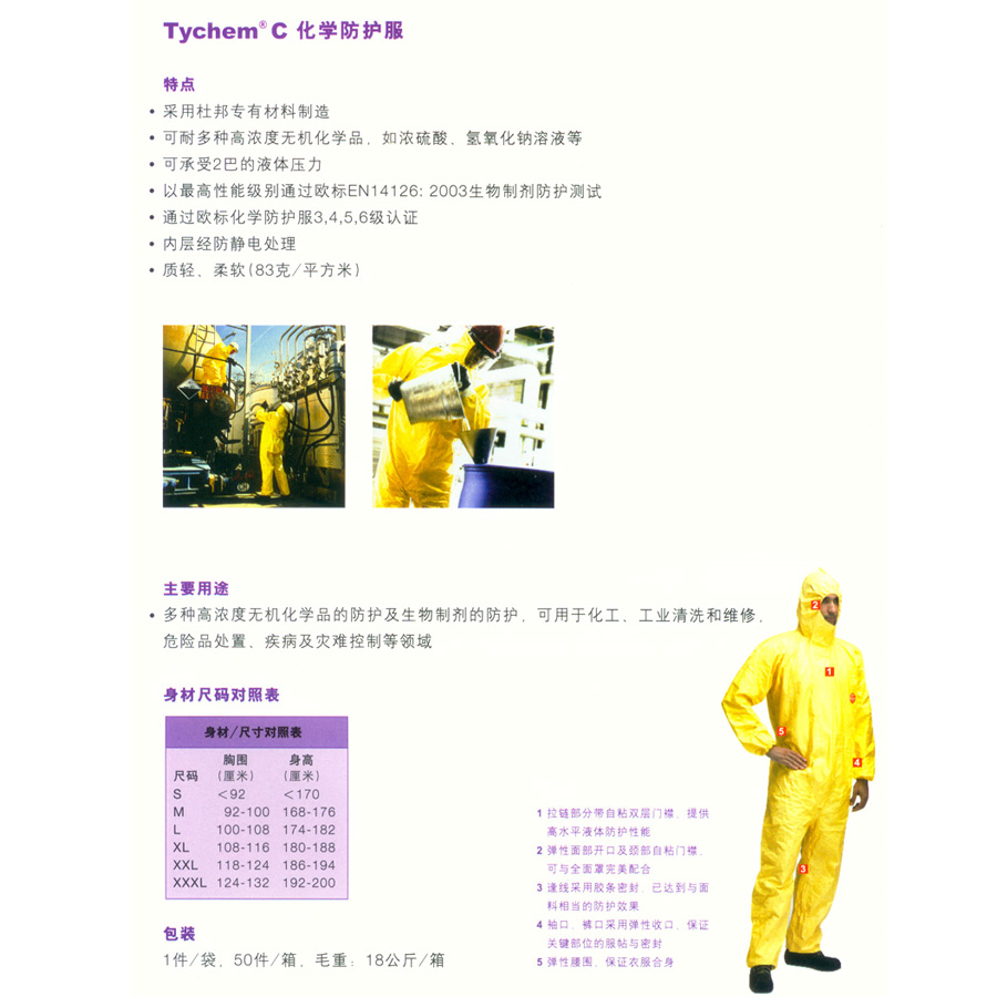 TYCHEM C 化学防护服