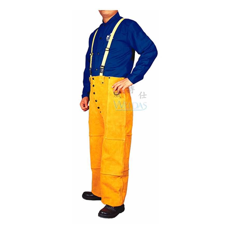 电焊衣服-金黄色系列-金黄皮吊带裤-44-2600