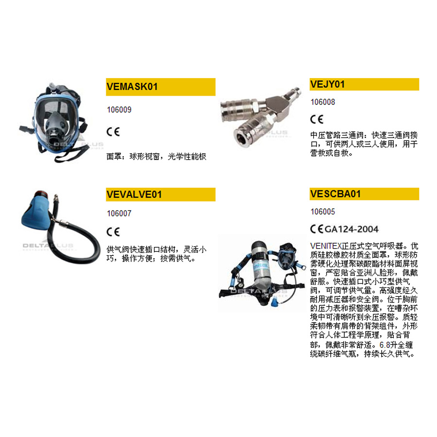 代尔塔正压式空气呼吸器